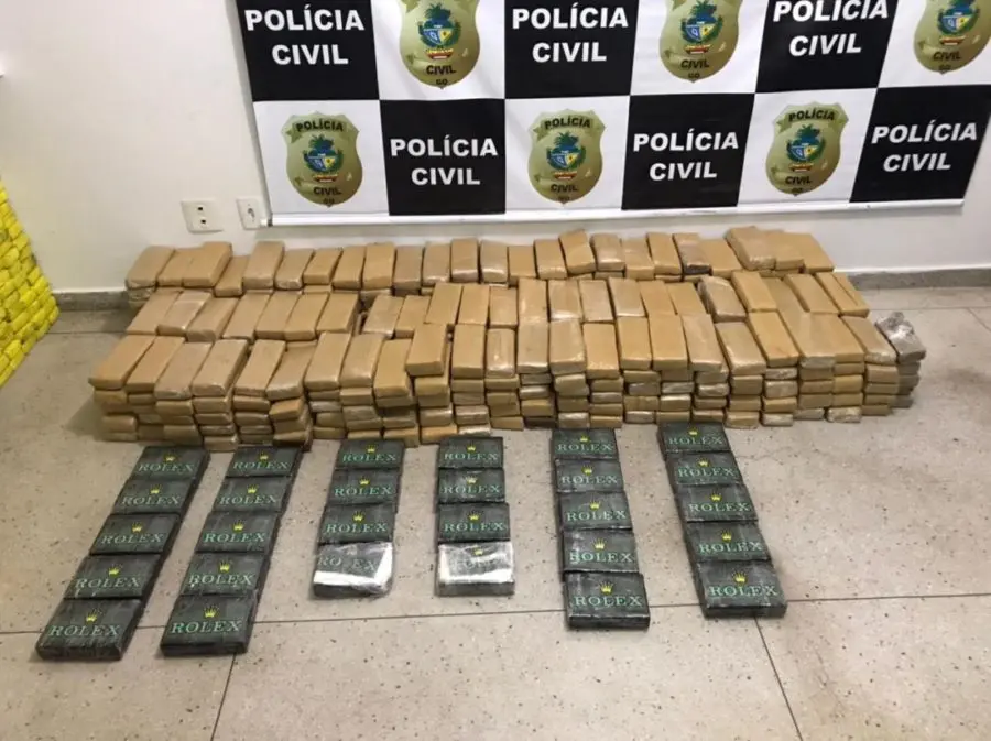 Parte da droga apreendida na operação Narco Brasil