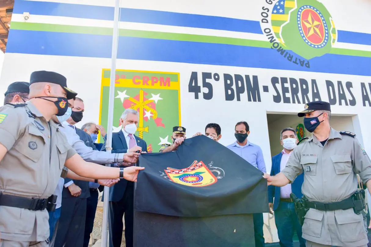 Governador na inauguração do 45 Batalhão da PM