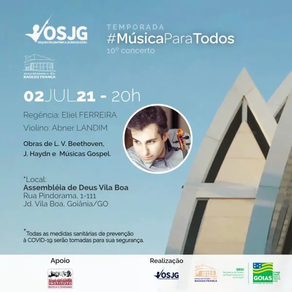 Concerto será apresentado na Igreja Assembleia de Deus Vila Boa às 20 horas (Arte: Sedi)