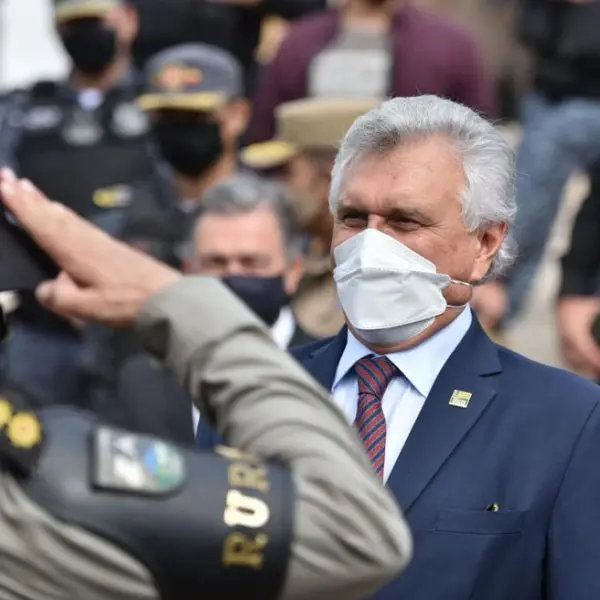 governador Ronaldo Caiado em evento da polícia