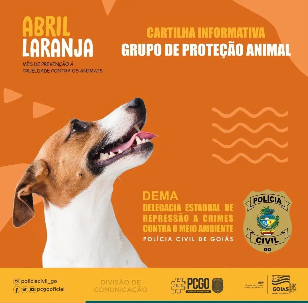 Capa da cartilha que orienta como denunciar maus-tratos a animais