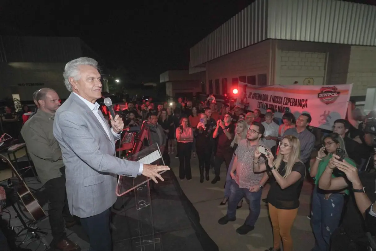 Caiado no evento da Polícia Civil