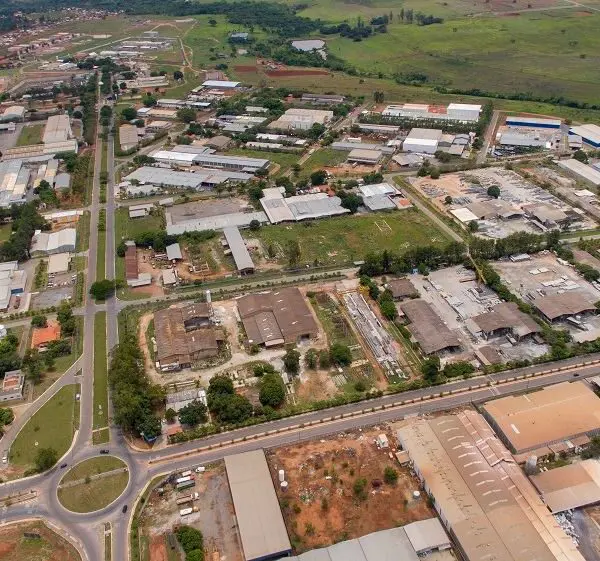 Foto aérea do Distrito Agroindustrial de Aparecida