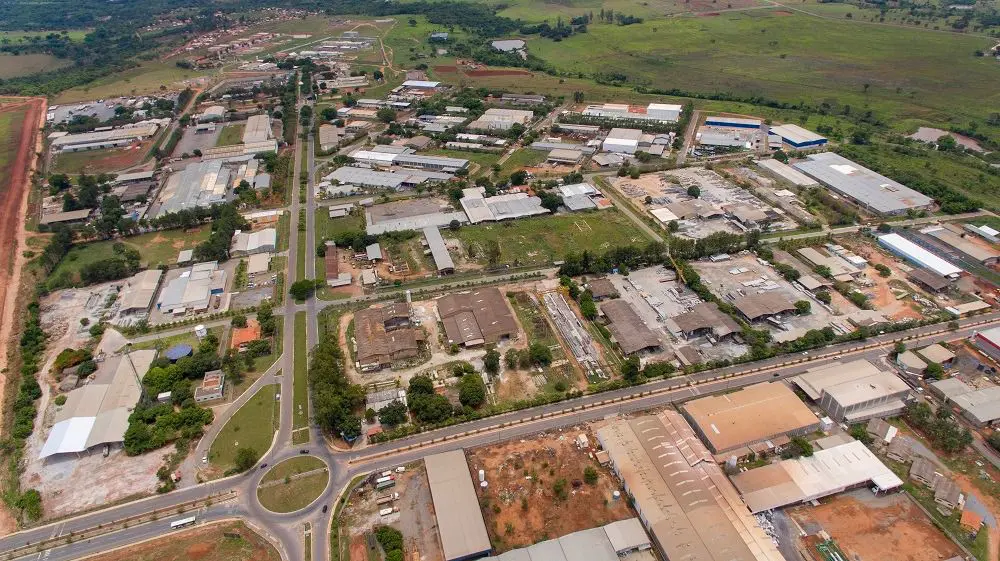 Foto aérea do Distrito Agroindustrial de Aparecida