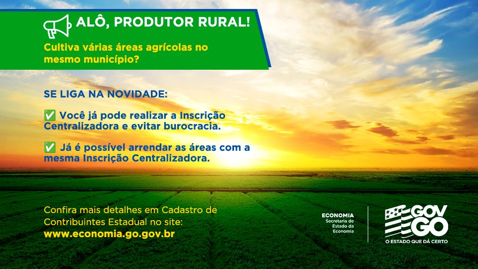 Economia desburocratiza arrendamento com Inscrição Centralizadora para produtor