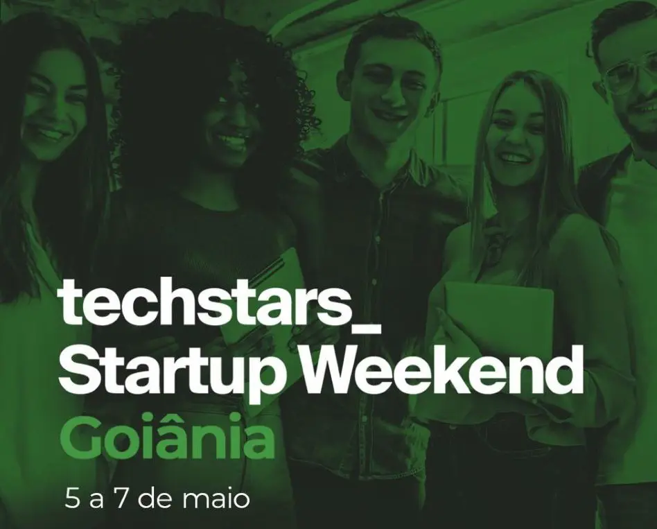 Arte de divulgação da Techstars Startup Weekend Goiânia