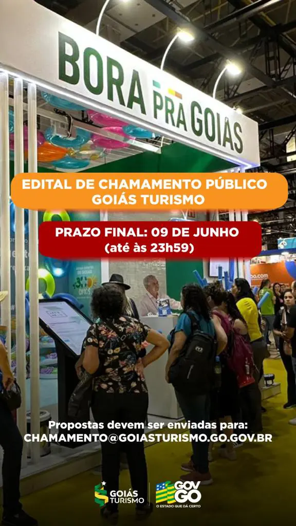 Edital que financia eventos turísticos em Goiás está aberto até sexta-feira