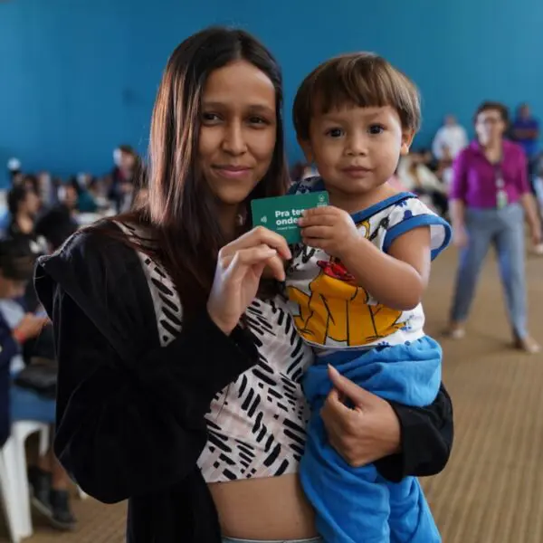 Família contemplada pelo programa Aluguel Social