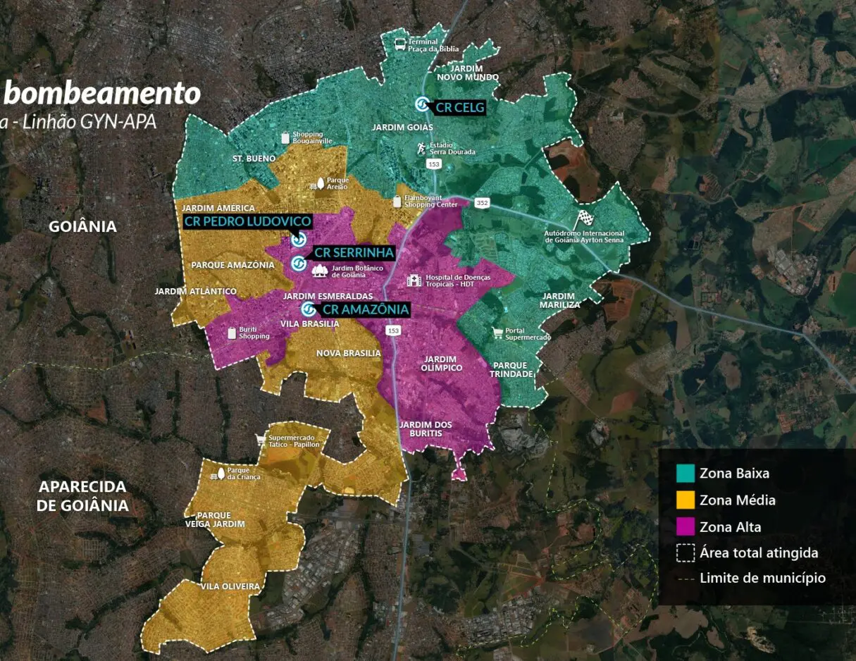 Começam as obras no Linhão Gyn-Apa de abastecimento de água