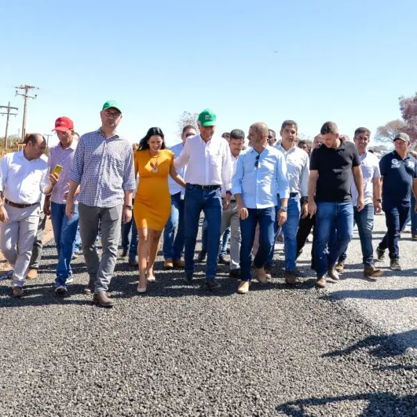 Caiado vistoria obras em rodovias no Vale do Araguaia