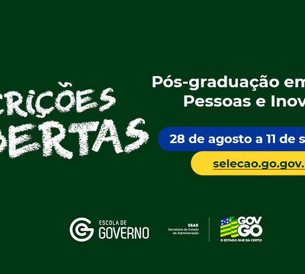 Arte de divulgação de pós-graduação na Escola de Governo