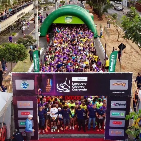 Corrida pelo fim do vício no cigarro reúne mais de 800 pessoas em Goiânia