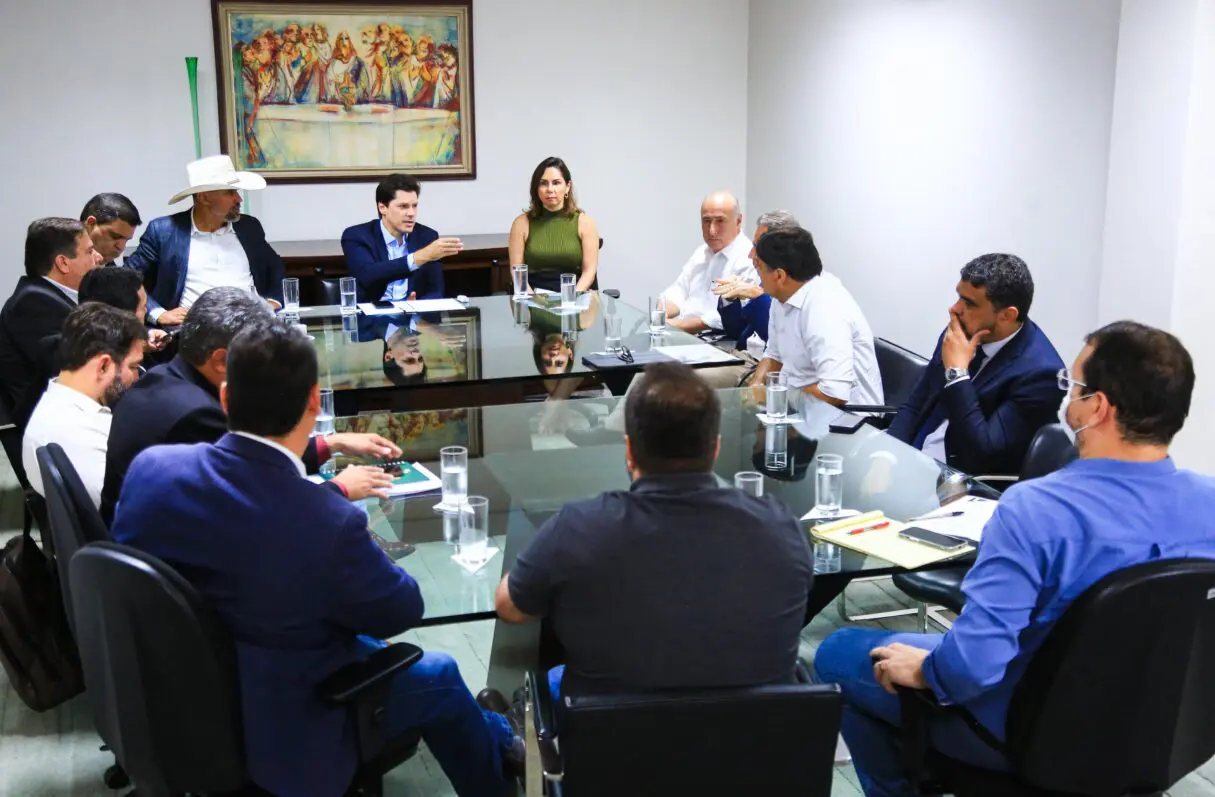 Daniel Vilela em reunião sobre cadeira leiteira goiana