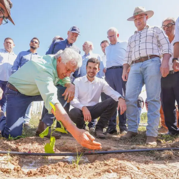 Caiado no lançamento do Projeto de Fruticultura Irrigada do Vão do Paranã