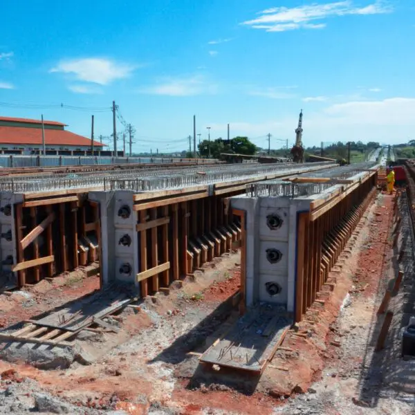 Obras do Viaduto Portal da Fé avançam, em Trindade