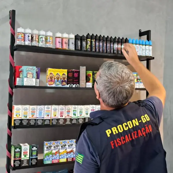 Cigarros eletrônicos apreendidos pelo Procon Goiás