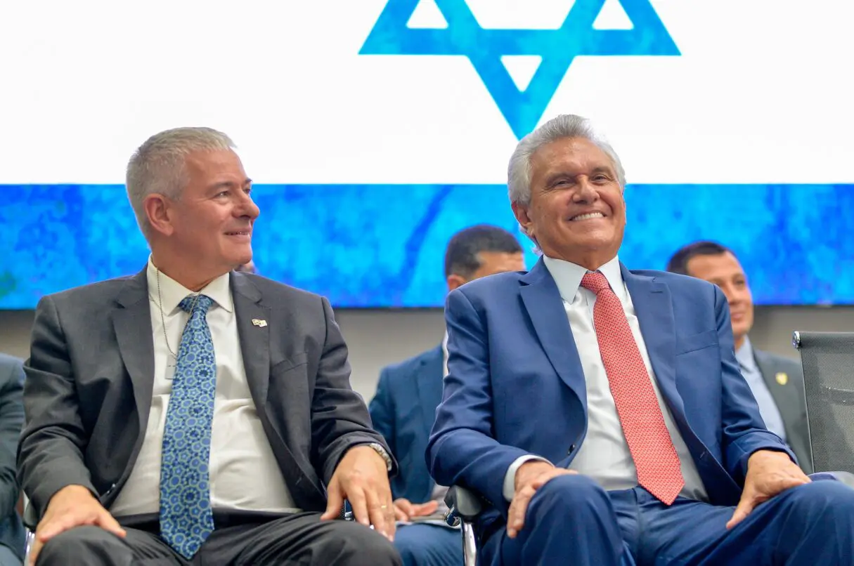 Caiado e o embaixador de Israel