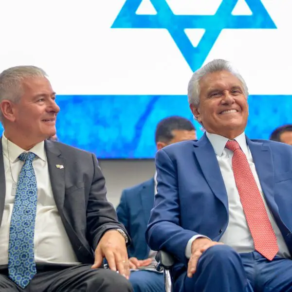 Caiado e o embaixador de Israel