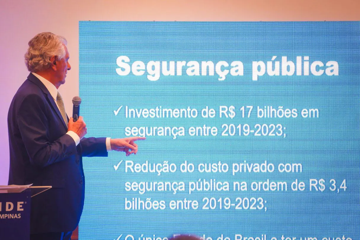 Ronaldo Caiado, governador de Goiás, em encontro com LIDE