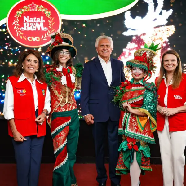 Caiado e Gracinha no lançamento do Natal do Bem