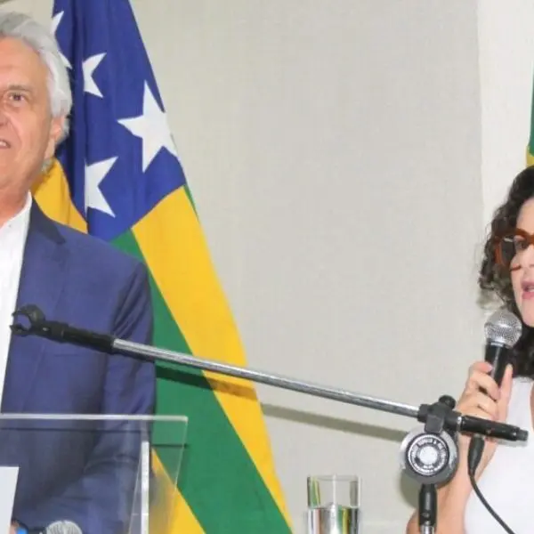 Caiado e Andréa Vulcanis no lançamento do programa de pagamento por serviços ambientais