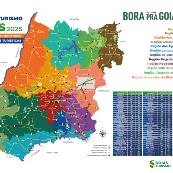 Mapa do Turismo Brasileiro Goiás 2025