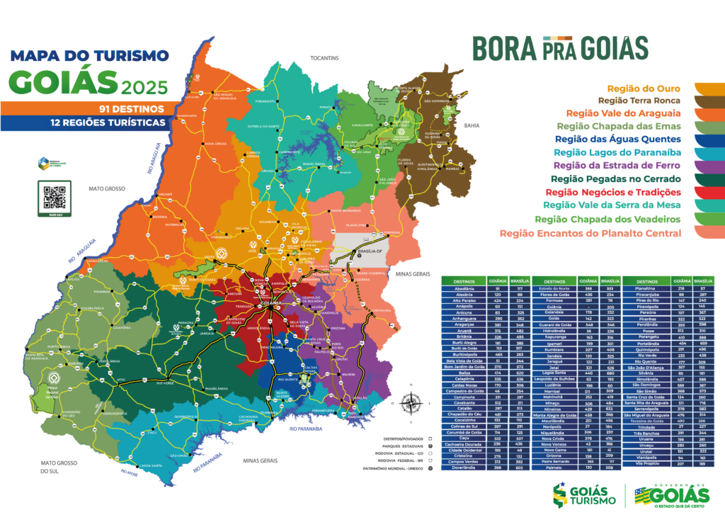 Mapa do Turismo Brasileiro Goiás 2025