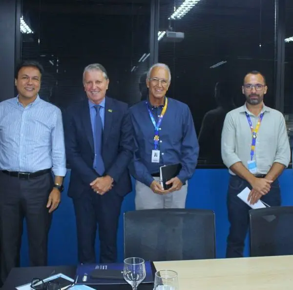 Secretário estadual de Indústria, Comércio e Serviços, Joel Sant’Anna, participou de reunião com presidente da Equatorial, Lener Jayme