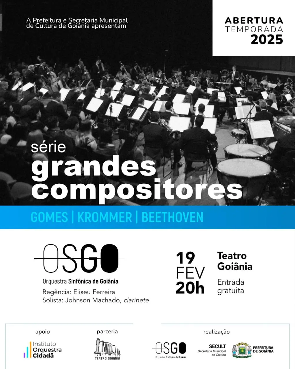 Orquestra Sinfônica de Goiânia apresenta série Grandes Compositores