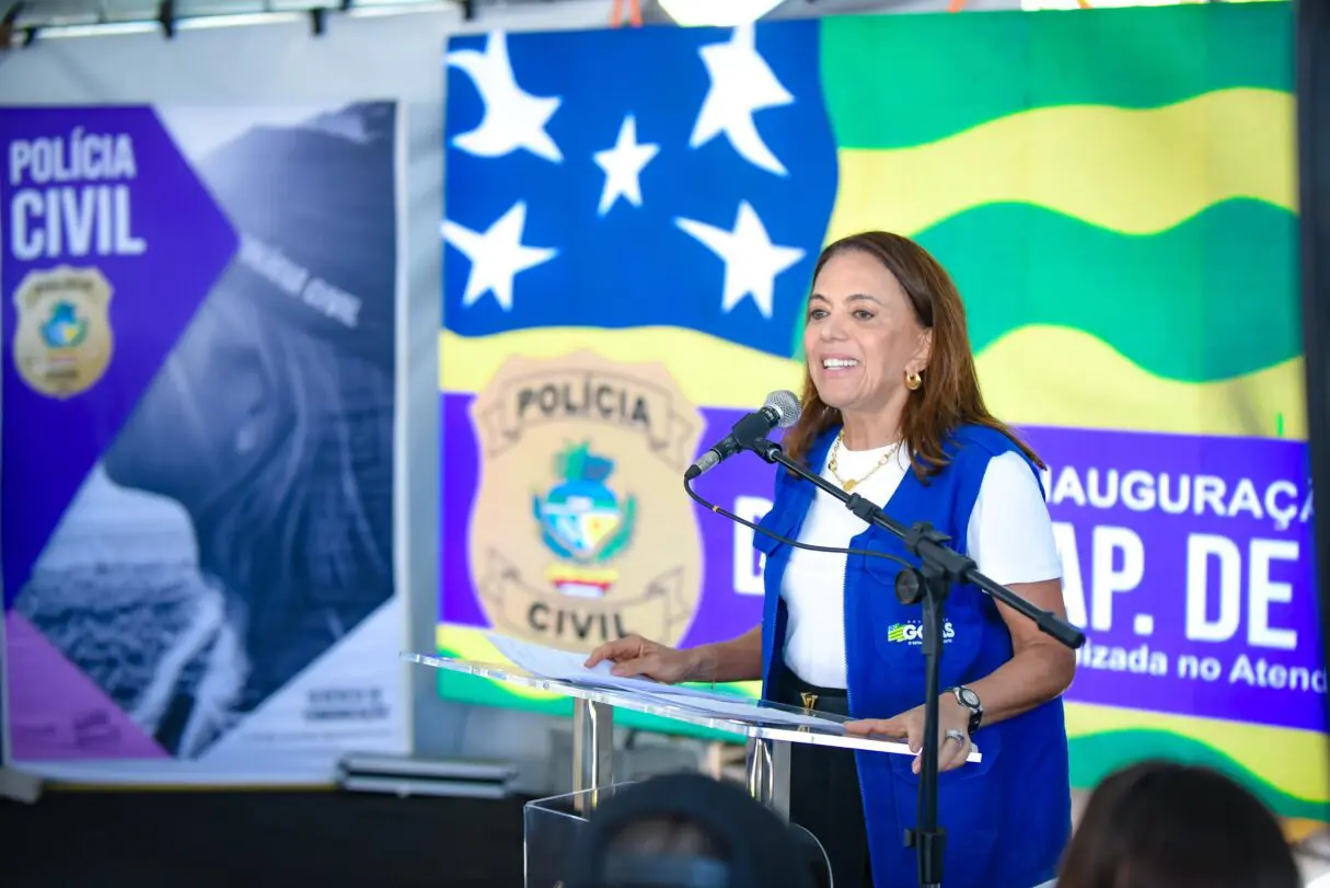 Gracinha Caiado na inauguração da Delegacia da Mulher de Aparecida