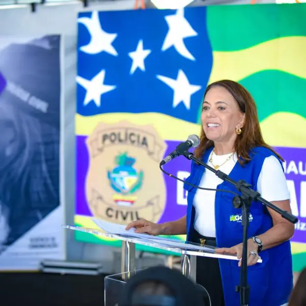 Gracinha Caiado na inauguração da Delegacia da Mulher de Aparecida