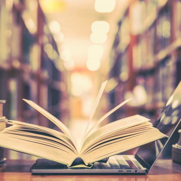 Book and computer technology in library