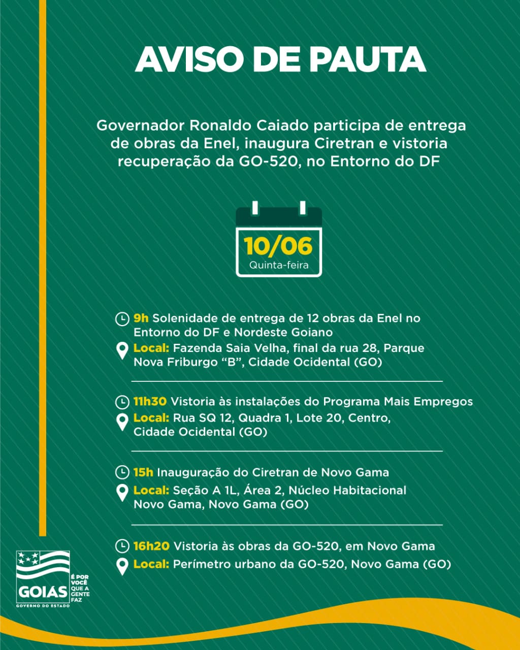 Queremos energia de qualidade”, diz governador sobre a venda da Enel Goiás  - Agência Cora Coralina de Notícias
