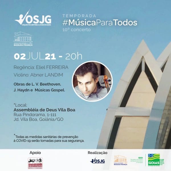 Concerto será apresentado na Igreja Assembleia de Deus Vila Boa às 20 horas (Arte: Sedi)