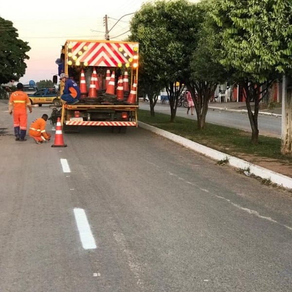 detran aplica sinalização