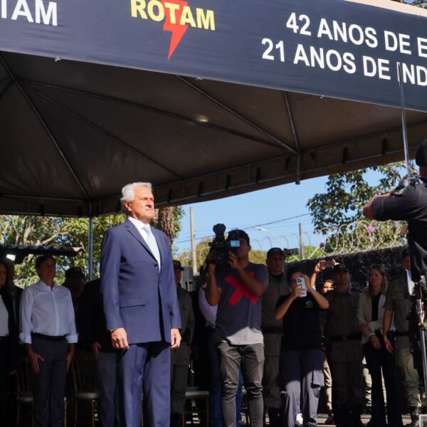 Caiado na inauguração do novo tiródromo da Rotam