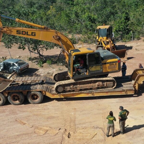 Semad fiscalizando desmatamento em área do Cerrado
