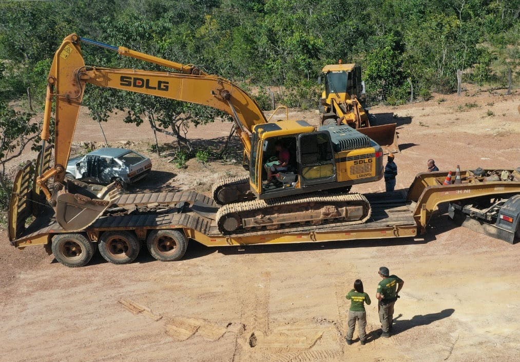 Semad fiscalizando desmatamento em área do Cerrado