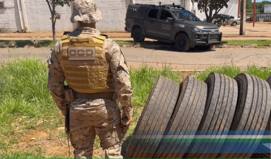 PMGO desarticula grupo de trazer 5 mil pneus clandestinos do Paraguai