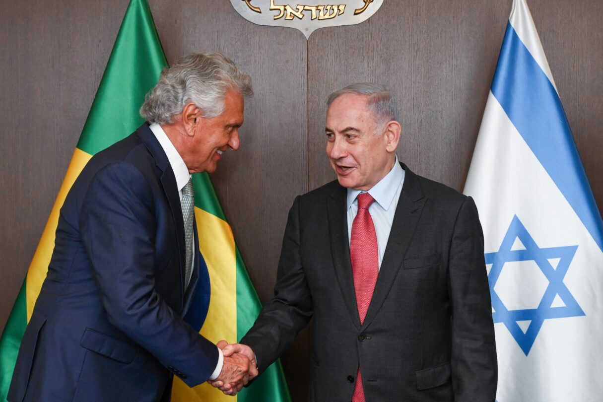 Caiado é recebido é recebido pelo primeiro-ministro de Israel (Foto: Hegon Corrêa)