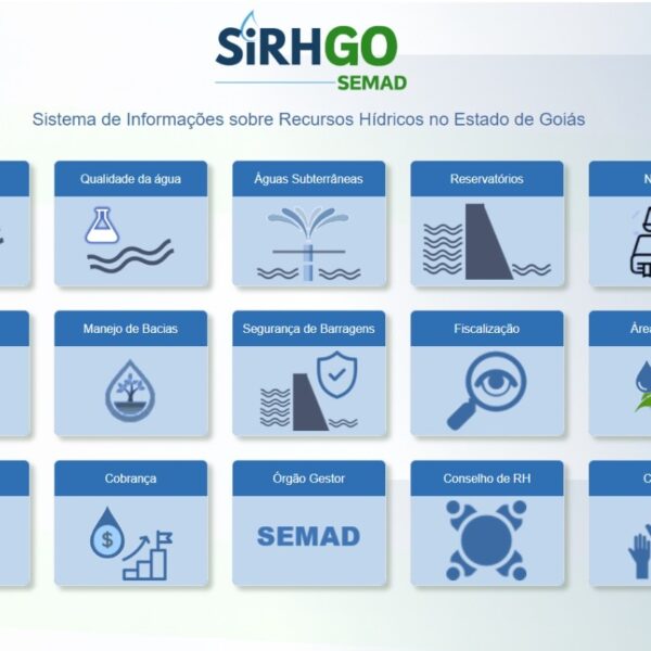 Tela inicial do Sistema de Informações sobre Recursos Hídricos (SirhGO)