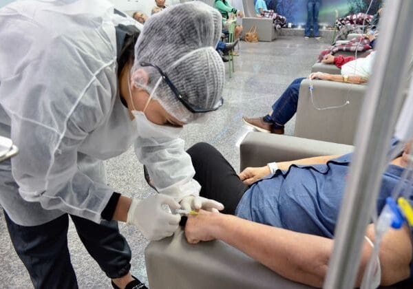 Paciente em atendimento no Centro de Oncologia do HCN