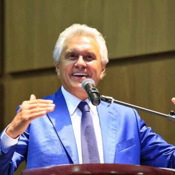 Governador Ronaldo Caiado evento na sede do Tribunal de Contas do Estado de Goiás (TCE-GO), em Goiânia