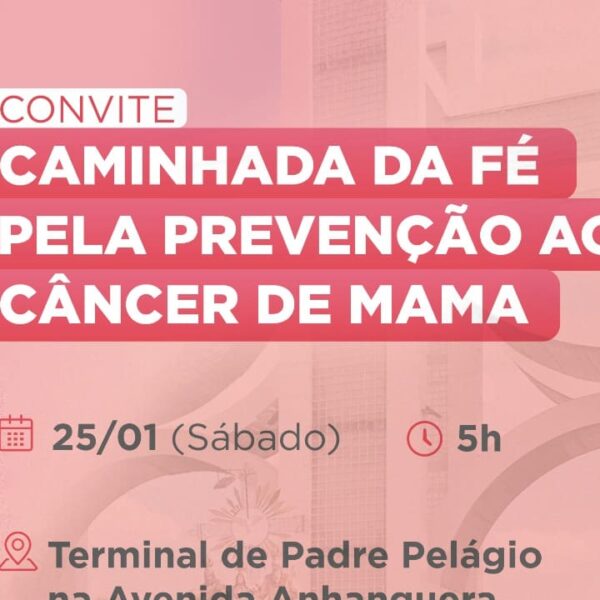Arte de divulgação do Goiás Todo Rosa - caminhada pela prevenção ao Cãncer de Mama