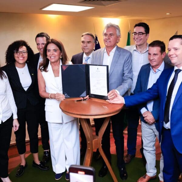 Caiado no evento de lançamento do Folia Goiás