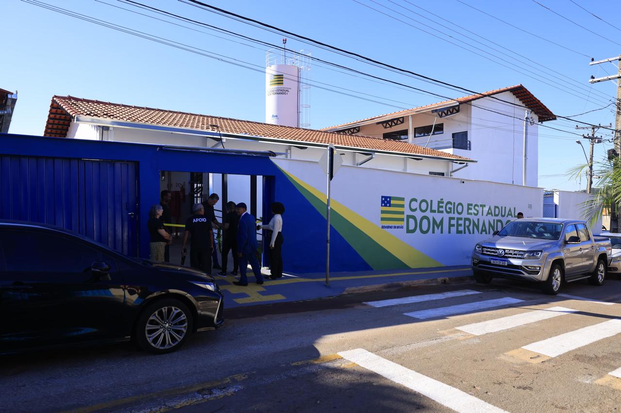 Obra substituiu antiga estrutura de placas de cimento do Colégio Estadual Dom Fernando I na Região Leste de Goiânia