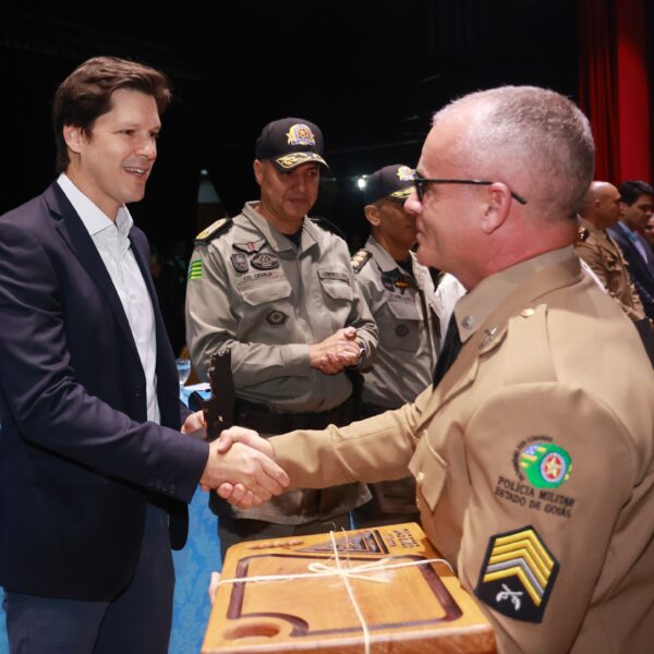 Daniel Vilela na formatura de sargentos da PMGO