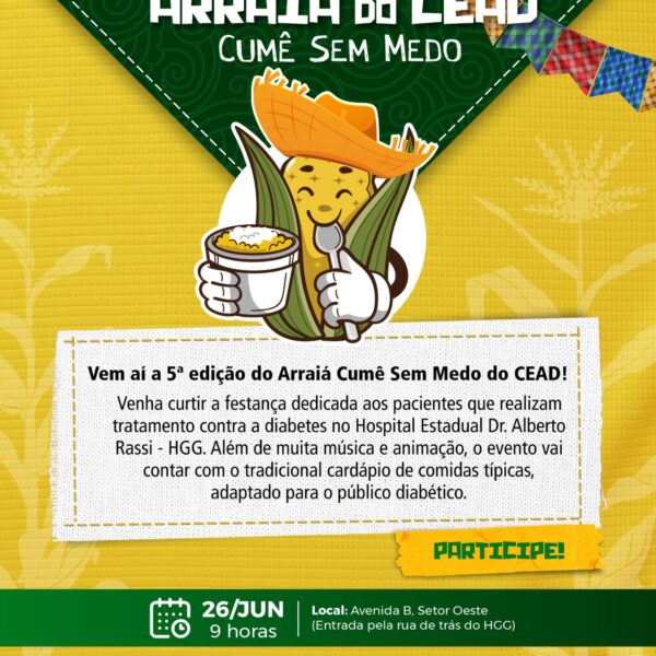 Banner do Arraiá Cumê sem Medo