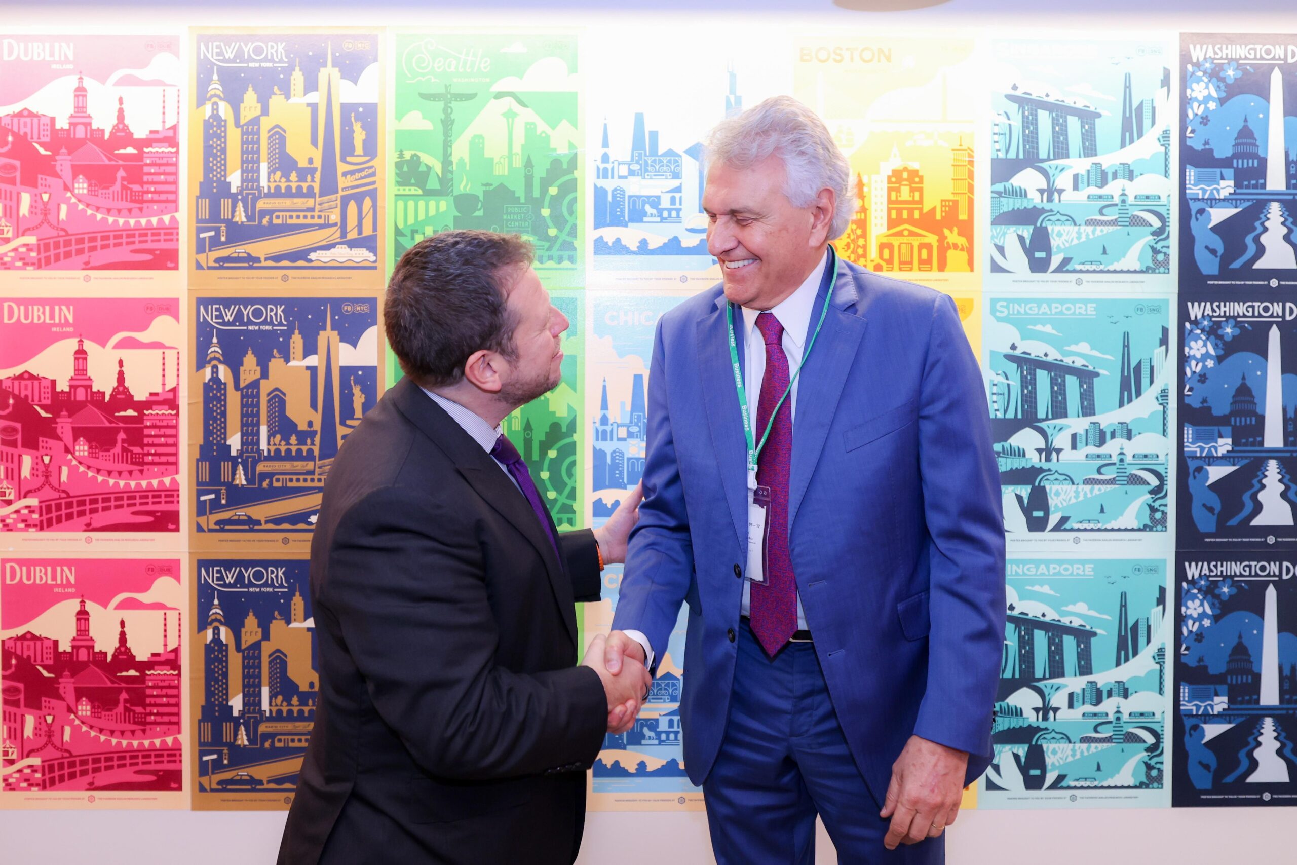 Caiado em reunião com vice-presidente da Meta
