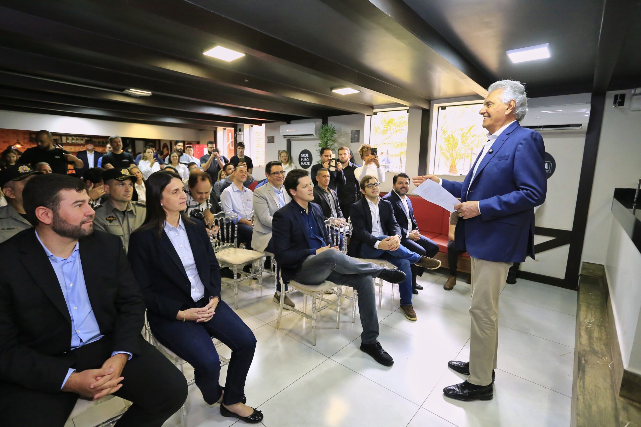 Caiado na Ambev, em Anápolis